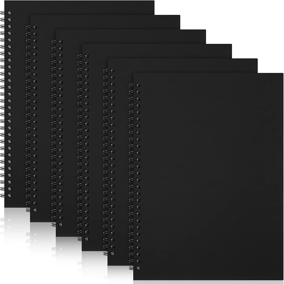 Set of 6 B5 Spiral Notebooks with 70 sheets