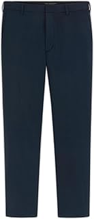 Men's Slim Fit Flat Front Dress Pants with Stretch Waist