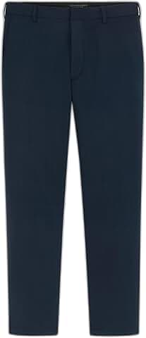 Men's Slim Fit Flat Front Dress Pants with Stretch Waist