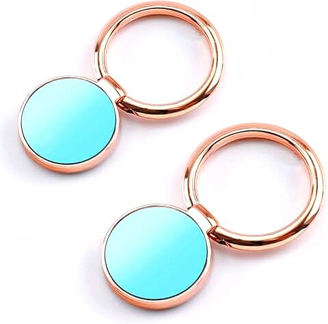 Pink round mirror phone ring holder with 360° rotation