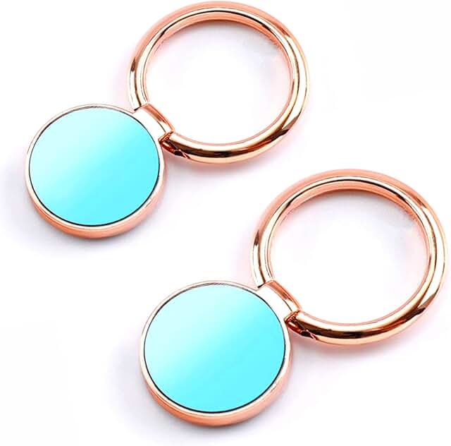 Pink round mirror phone ring holder with 360° rotation
