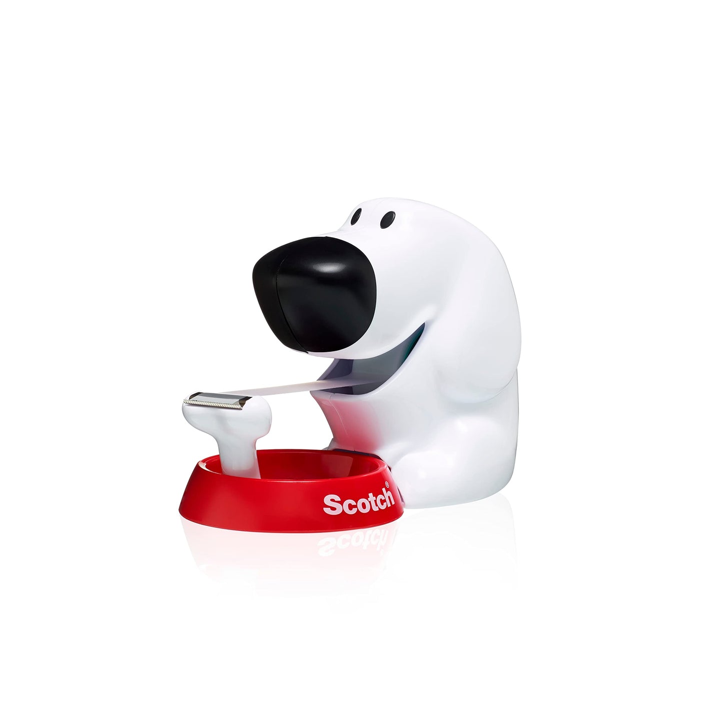 White dog tape dispenser for 19 mm tape