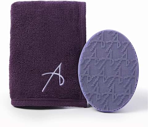 Oval Brush Cleaning and Drying Set with Silicone Pad and Towel