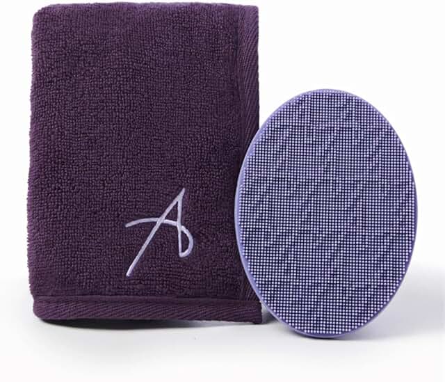 Oval Brush Cleaning and Drying Set with Silicone Pad and Towel