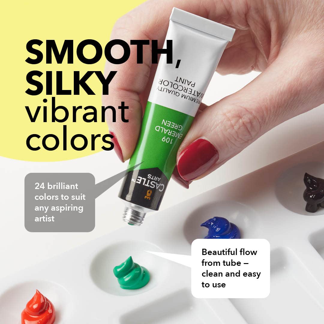 24 Watercolor Paint Tubes Set 12ml