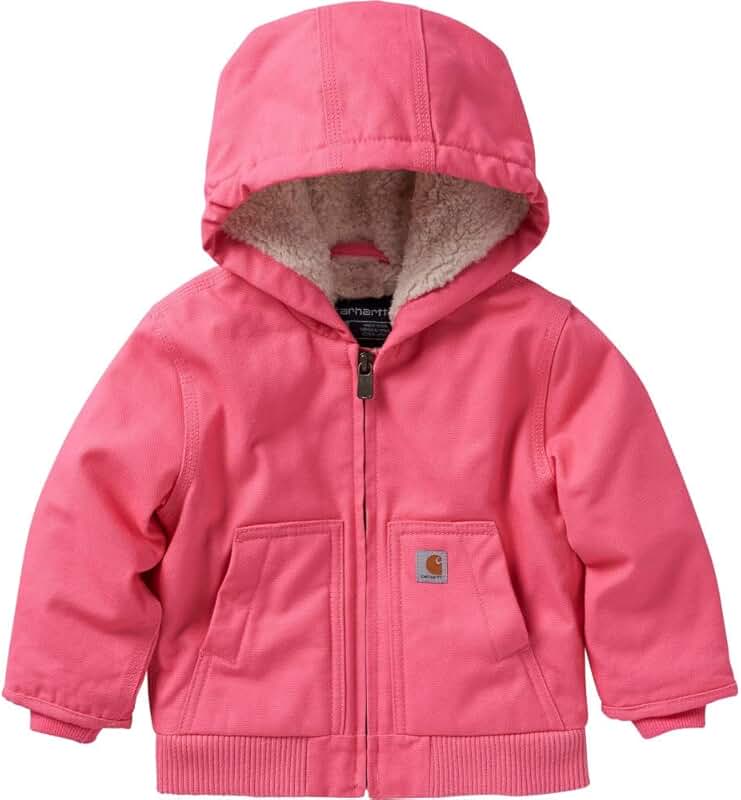 Girls' Canvas Insulated Hooded Active Jacket