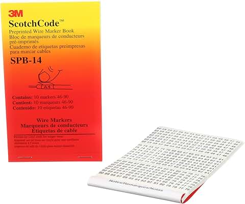 Wire Marker Book with Black Print on White Background