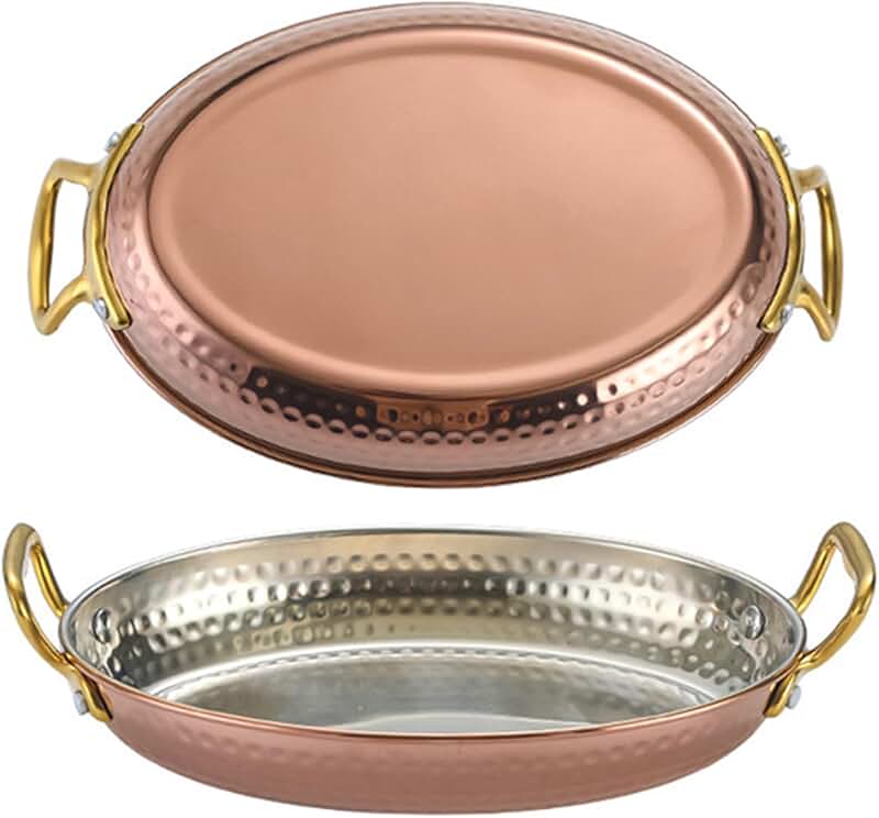 Oval-shaped stainless steel seafood rice cooker, 14cm