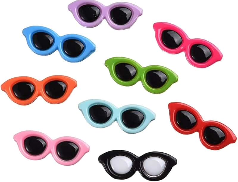 30pcs Miniature Flat Back Sun Glasses Cabochons