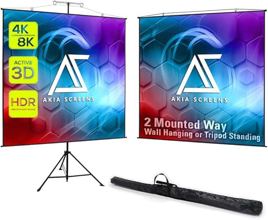 Portable 96-inch 2-in-1 Projector Screen with Stand