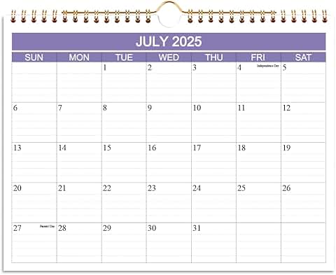 2025-2026 Wall Calendar, 14 Months, 8.5"x11"