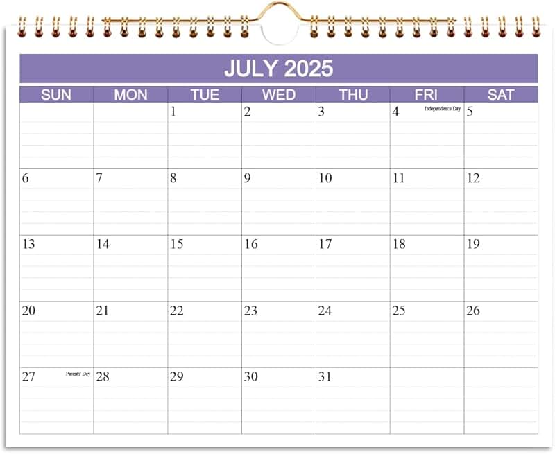 2025-2026 Wall Calendar, 14 Months, 8.5"x11"
