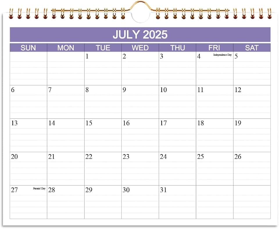 2025-2026 Wall Calendar, 14 Months, 8.5"x11"