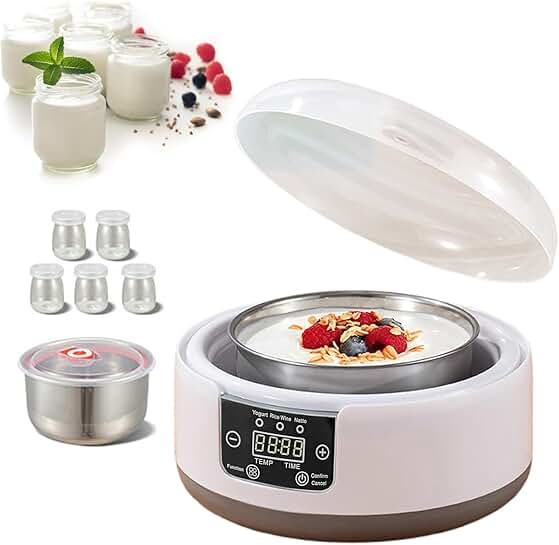 Automatic Yogurt Maker with 5 Glass Jars