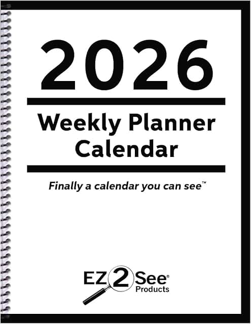 2026 Weekly Planner with Large Print and Notes