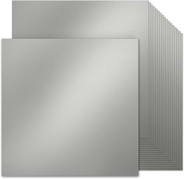 Silver Shimmer 12x12 Inch Cardstock, 30 Sheets
