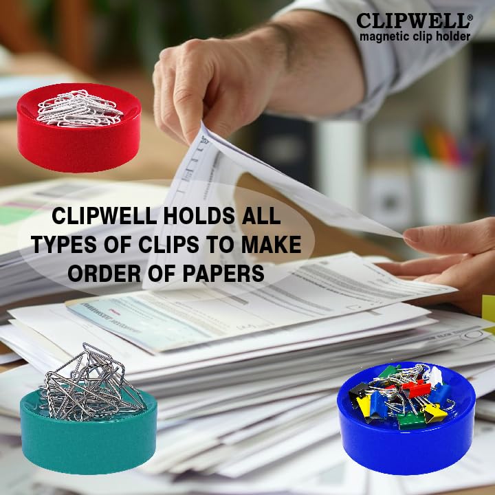Magnetic Paper Clip Holder for Office and Home