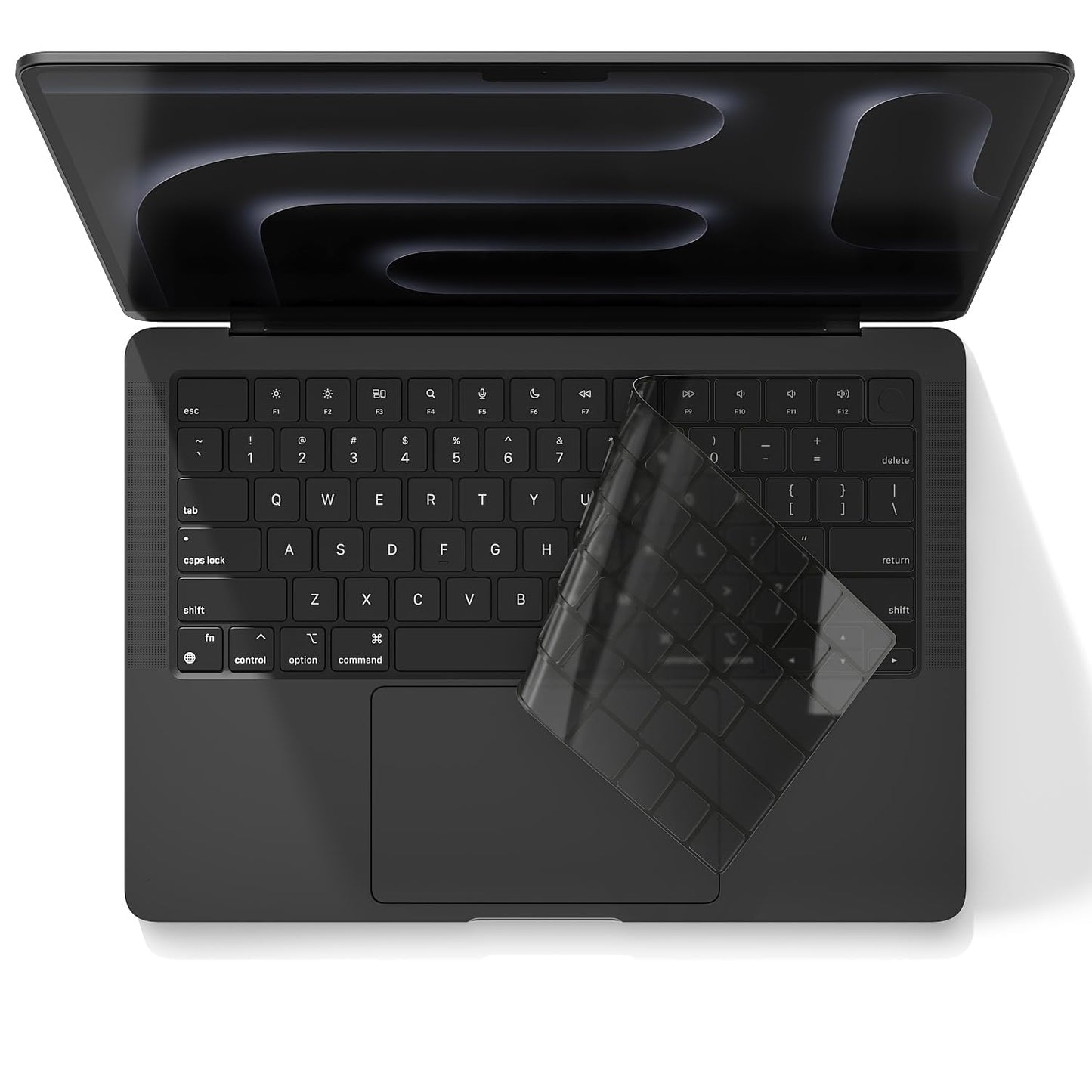 Translucent Gray Keyboard Cover for 2025 MacBook Pro 14-inch