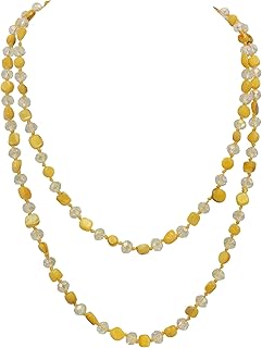 Long Shell Crystal Beads Rope Necklace for Women