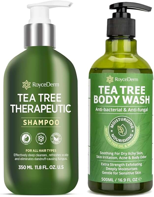 Tea Tree Antifungal Body Wash and Shampoo for Skin and Scalp