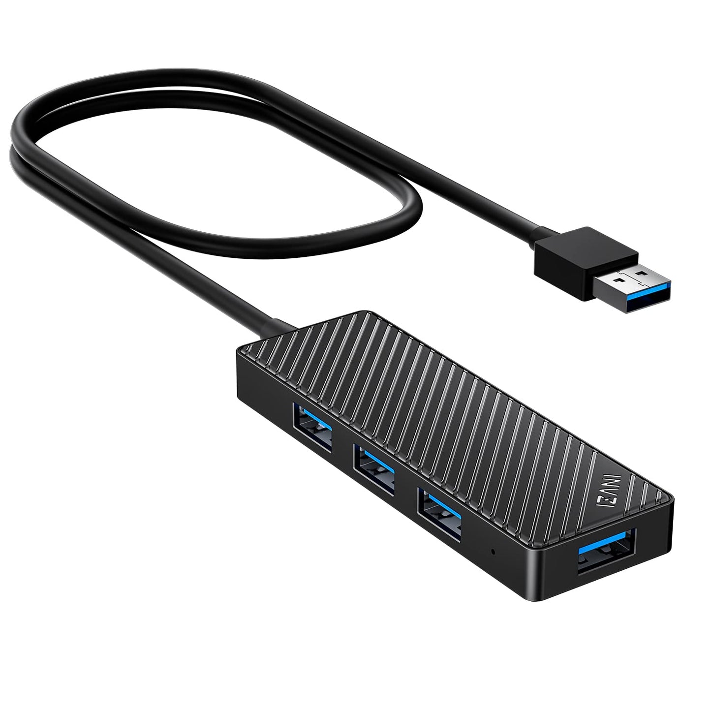 USB Hub 3.0 4-Port, Ultra Slim Data USB Splitter with 2ft Extended Cable Compatible for PC, MacBook, Mac Pro/Mini, iMac, Laptop, Surface Pro, PS4, XPS, Flash Drive, Xbox One, Mobile HDD