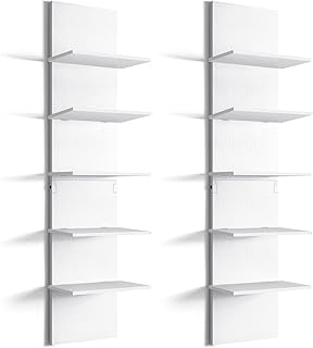 Two 5-Tier Wall Shelves for Bedroom, 31.4 Inches