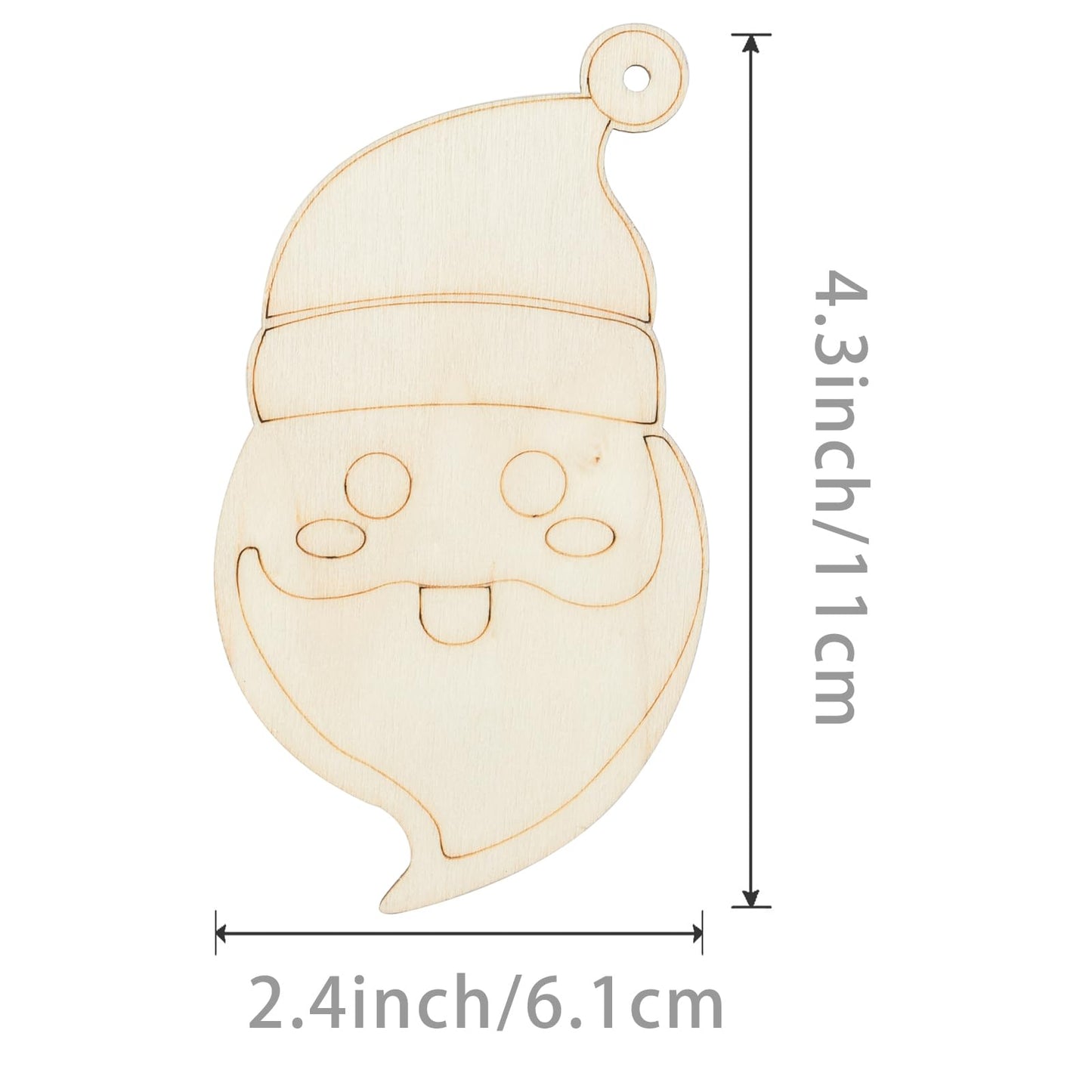 20Pcs Unfinished Wooden Ornaments for Wedding, Birthday, Thanksgiving
