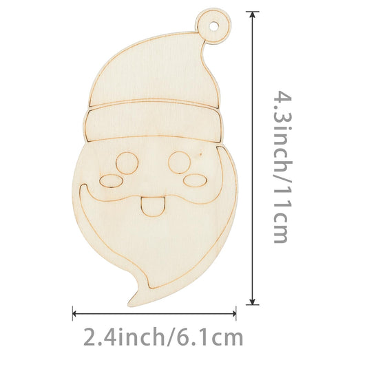 20Pcs Unfinished Wooden Ornaments for Wedding, Birthday, Thanksgiving