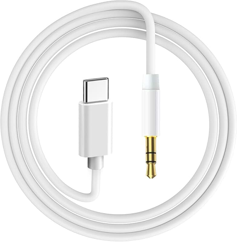 USB C to 3.5mm headphone jack cable, 100cm