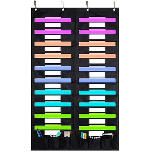 Wall-Mounted File Organizer with 20 Pockets