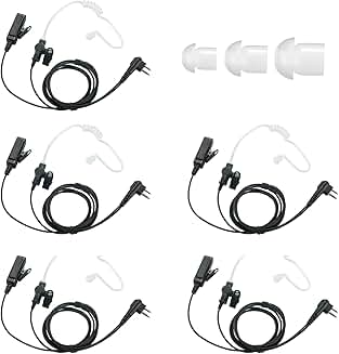 Walkie Talkie Earpiece with Mic, 5 Pack