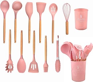 12-Piece Silicone Kitchen Utensil Set with Holder