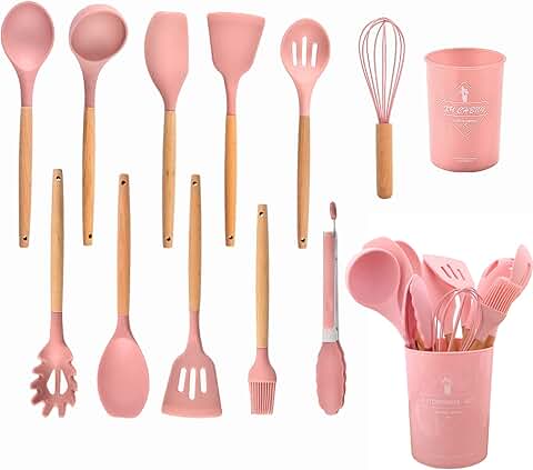 12-Piece Silicone Kitchen Utensil Set with Holder