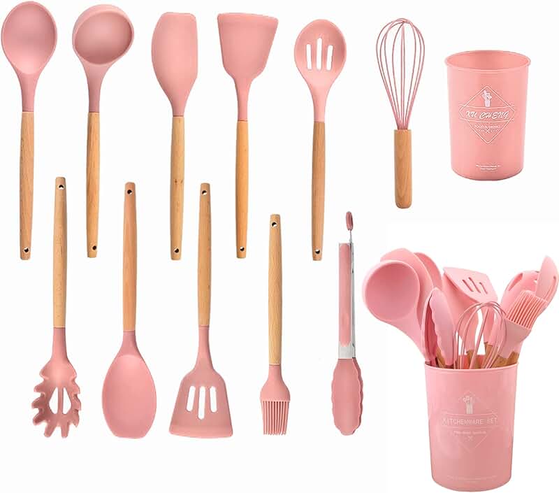 Wooden Spatula and Spoon Set for Cooking and Serving