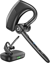 Wireless Bluetooth Earpiece with 180H Playtime and Charging Case