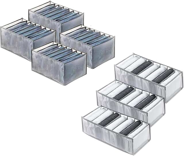 7-Grid Washable Foldable Closet Organizer