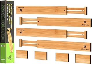 Adjustable Bamboo Drawer Dividers for Large Items