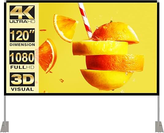 120-inch 16:9 HD 4K Indoor/Outdoor Projection Screen