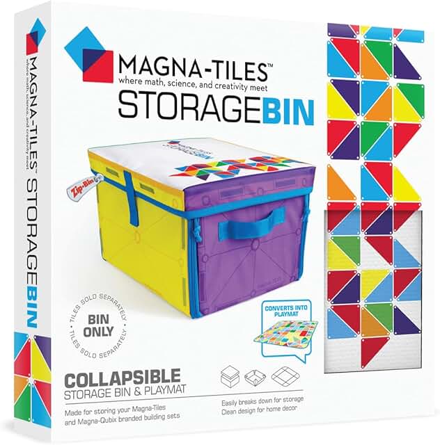 Magna-Tiles Storage Bin and Play Mat