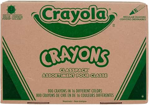 800 Crayons Bulk Pack for Kids and Classroom Use