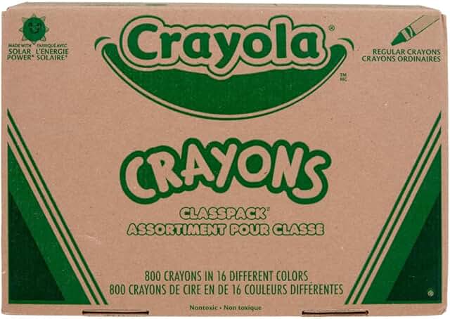 800 Crayons Bulk Pack for Kids and Classroom Use