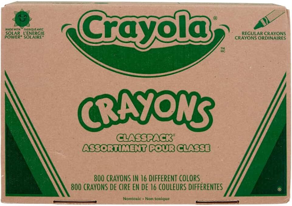 800 Crayons Bulk Pack for Kids and Classroom Use