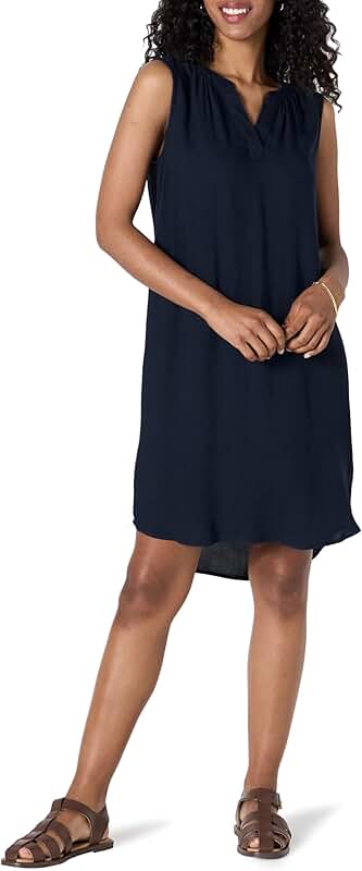 Women's Sleeveless Woven Shift Dress