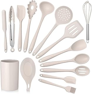 15-Piece Silicone Kitchen Utensil Set with Holder