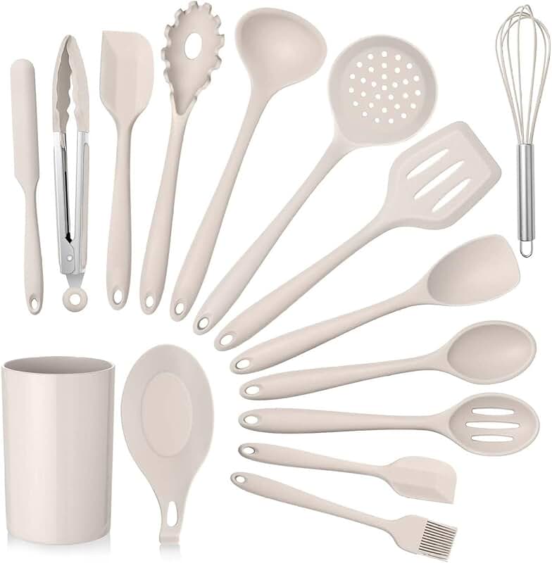 15-Piece Silicone Kitchen Utensil Set with Holder