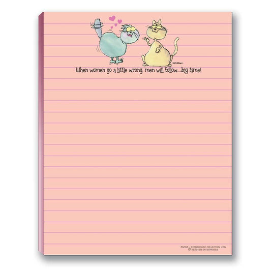 Set of four funny cat notepads