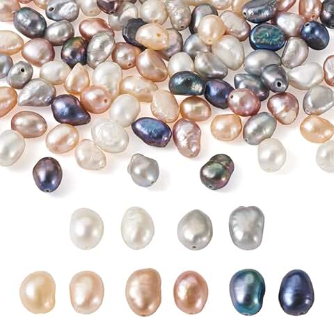 100pcs Natural Freshwater Pearl Beads for Jewelry Making