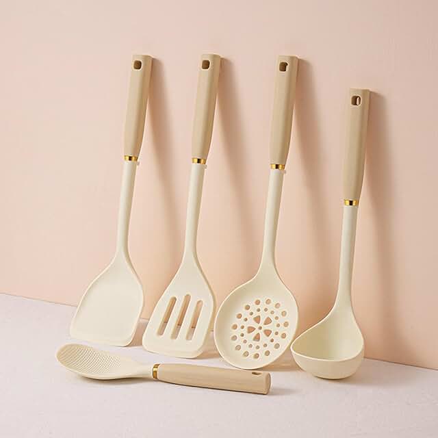 5-Piece Silicone Wok Utensil Set for Cooking