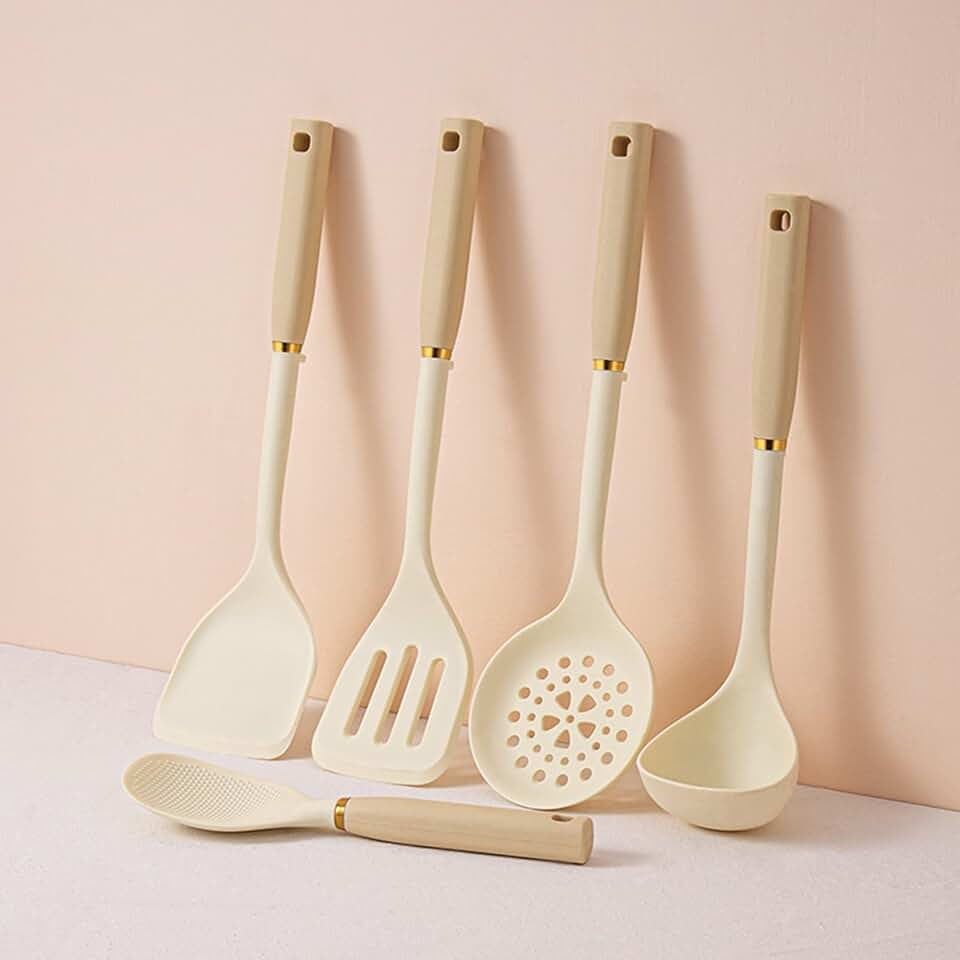 5-Piece Silicone Wok Utensil Set for Cooking
