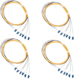 6-Pack 1.2m LC/UPC Singlemode Fiber Optic Pigtails